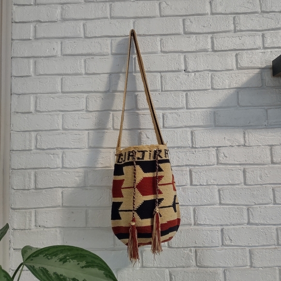 Handbags - Handmade Crochet Crossbody and Shoulder Unisex Medium Size Bag - NEW-